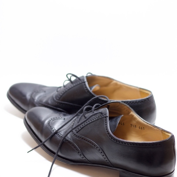 Gravati Handmade Italian Leather Oxfords - Vintage - Picture 4 of 7